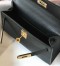 Hermes Kelly Mini II Sellier Bag in Black Epsom Leather