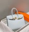 Hermes Birkin 30cm Bag in Blue Brume Clemence Leather with GHW