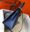 Hermes Kelly 28cm Sellier Bag in Blue Agate Epsom Leather with GHW