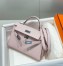Hermes Kelly Mini II Sellier Bag in Mauve Pale Epsom Leather