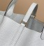 Hermes Picotin Lock 18 Bag in Blue Brume Clemence Leather with GHW