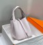 Hermes Picotin Lock 12 Bag in Mauve Pale Clemence Leather with PHW