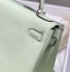 Hermes Kelly 25cm Retourne Bag in Vert Fizz Clemence Leather with GHW
