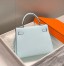Hermes Kelly 28cm Sellier Bag in Blue Brume Epsom Leather with PHW
