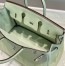 Hermes Birkin 25cm Bag in Vert Fizz Clemence Leather with PHW