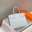 Hermes Birkin 30cm Bag in Blue Brume Clemence Leather with GHW