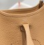 Hermes Mini Evelyne 16 Amazone Bag in Chai Clemence Leather