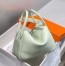 Hermes Lindy 26cm Bag in Vert Fizz Clemence Leather with PHW
