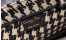 Dior Large Book Tote Bag In Beige Houndstooth Embroidery Canvas