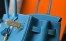 Hermes Birkin 35cm Bag in Blue Jean Clemence Leather with GHW