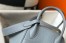 Hermes Lindy 30cm Bag in Blue Lin Clemence Leather with GHW