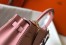 Hermes Kelly 28cm Retourne Bag in Pink Clemence Leather with GHW