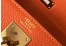 Hermes Kelly 25cm Retourne Bag in Orange Clemence Leather with GHW