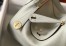 Hermes Lindy 26cm Bag in Pearl Grey Clemence Leather with GHW