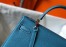 Hermes Kelly 25cm Retourne Bag in Blue Jean Clemence Leather with PHW