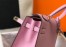 Hermes Kelly 28cm Sellier Bag in Mauve Sylvestre Epsom Leather with GHW
