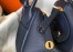 Hermes Lindy 26cm Bag in Navy Blue Clemence Leather with GHW