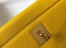 Hermes Kelly 25cm Retourne Bag in Yellow Clemence Leather with GHW