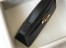 Hermes Kelly Pochette Clutch In Black Epsom Leather