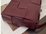 Bottega Veneta Cassette Bag In Bordeaux Intreccio Lambskin
