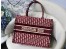 Dior Medium Book Tote Bag In Bordeaux Velvet Oblique Embroidered 
