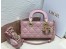 Dior Lady D-Joy Small Bag In Peony Pink Cannage Lambskin