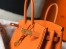 Hermes Birkin 25cm Bag in Orange Clemence Leather with GHW