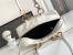 Prada Dangle Top-handle Medium Bag in White Vintage Leather
