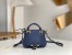 Chloe Marcie Mini Double Carry Bag in Blue Grained Calfskin