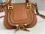 Chloe Marcie Mini Double Carry Bag in Brown Grained Calfskin