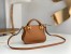 Chloe Marcie Mini Double Carry Bag in Brown Grained Calfskin