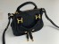 Chloe Marcie Mini Double Carry Bag in Black Grained Calfskin
