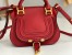 Chloe Marcie Mini Double Carry Bag in Grey Grained Calfskin