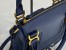 Chloe Marcie Small Double Carry Bag in Blue Grained Calfskin