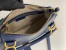 Chloe Marcie Small Double Carry Bag in Blue Grained Calfskin