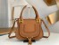 Chloe Marcie Small Double Carry Bag in Brown Grained Calfskin