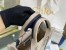 Chloe Small Woody Tote Bag in Canvas with Blue Leather Strips 