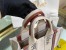 Chloe Small Woody Tote Bag in Canvas with Camel Leather Strips 