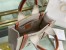 Chloe Small Woody Tote Bag in Canvas with Brown Leather Strips 