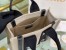 Chloe Small Woody Tote Bag in Canvas with Black Leather Strips 