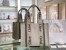 Chloe Medium Woody Tote Bag in Canvas with Green Leather Strips
