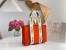Chloe Medium Woody Tote Bag In Orange Felt