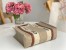 Chloe Woody Medium Tote Bag in Linen Canvas with Brown Leather