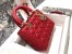 Dior Lady Dior Medium Bag in Red Cannage Lambskin