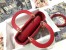 Dior Lady Dior Medium Bag in Red Cannage Lambskin