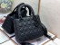 Dior Lady Dior Medium Bag in Black Ultramatte Cannage Calfskin