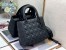 Dior Lady Dior Medium Bag in Black Ultramatte Cannage Calfskin