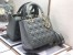 Dior Lady Dior Medium Bag in Grey Patent Cannage Calfskin