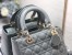 Dior Lady Dior Medium Bag in Grey Patent Cannage Calfskin