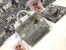 Dior Lady D-Lite Large Bag in Grey Toile de Jouy Reverse Embroidery